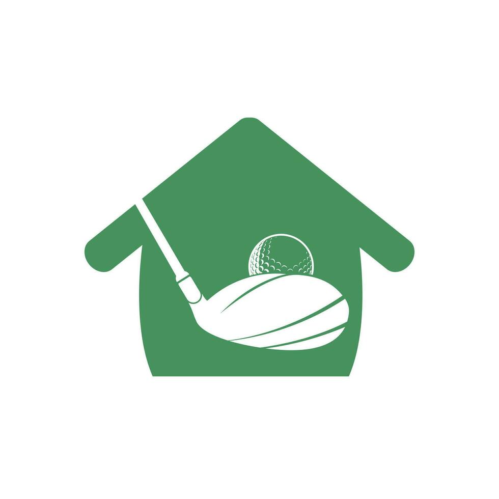 Home-Golf-Vektor-Logo-Design. Design des Golfclub-Inspirationslogos. vektor