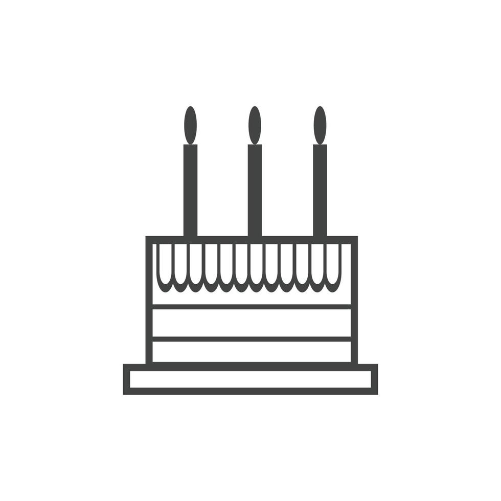 Design-Vorlage für Geburtstagskuchen-Icon-Vektor vektor