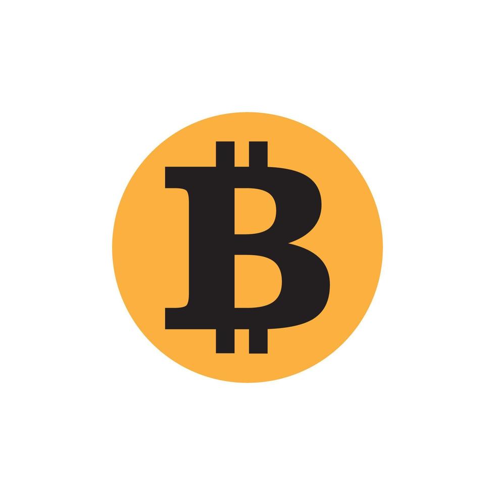 Bitcoin-Symbol, Vektorgrafik-Design vektor