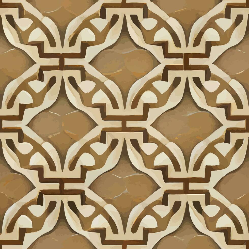 illustration vektor av elegant egyptisk stil ljus brun sömlös mönster Bra för bakgrund