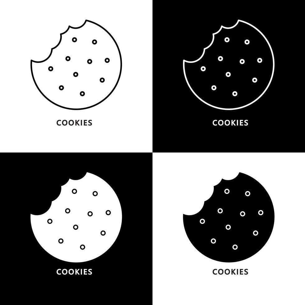 Cookies-Cartoon-Logo-Symbol. essen kuchen dessert symbol illustration vektor