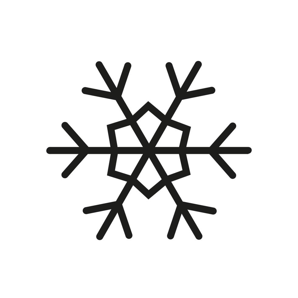 einfaches Schneeflockensymbol. vektor