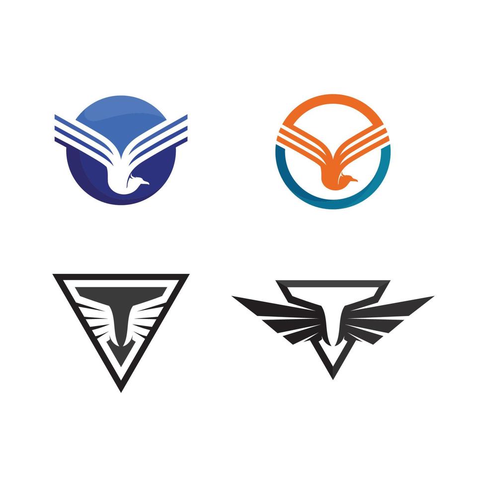 Falke Adler Vogel Logo Vorlage Vektor-Symbol vektor