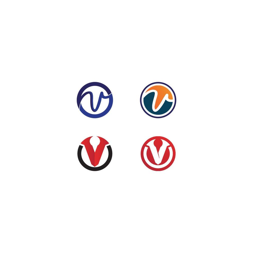 v-Buchstaben-Logo-Vorlagenvektor vektor