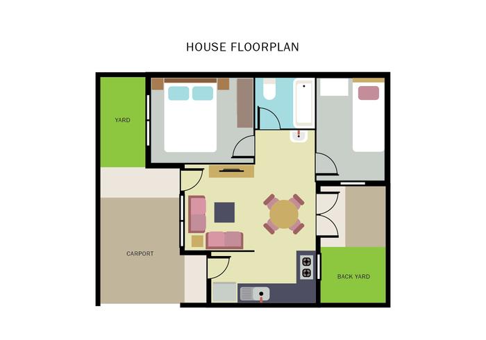 Husets golvplan vektor