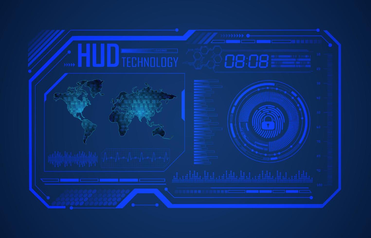 modern hud teknologi bakgrund vektor