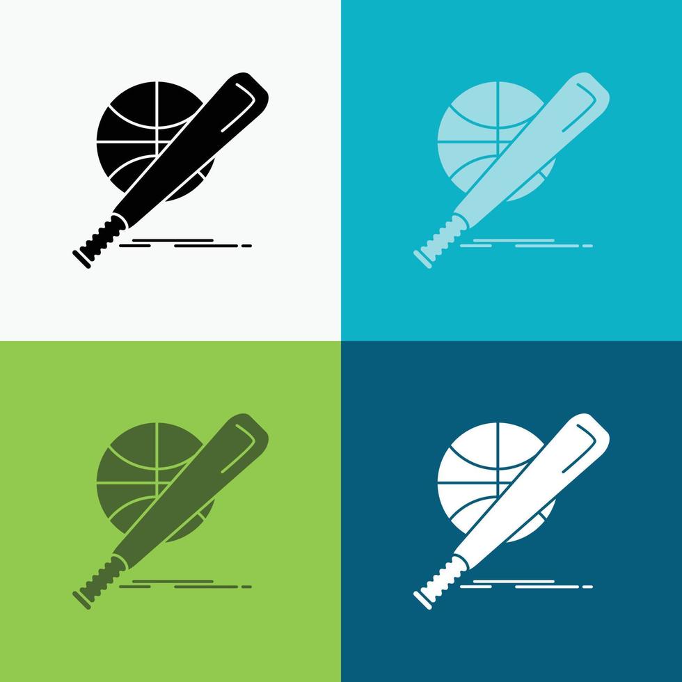 Baseball. Korb. Ball. Spiel. Spaß-Symbol über verschiedenen Hintergrund. Design im Glyphen-Stil. entwickelt für Web und App. eps 10-Vektorillustration vektor