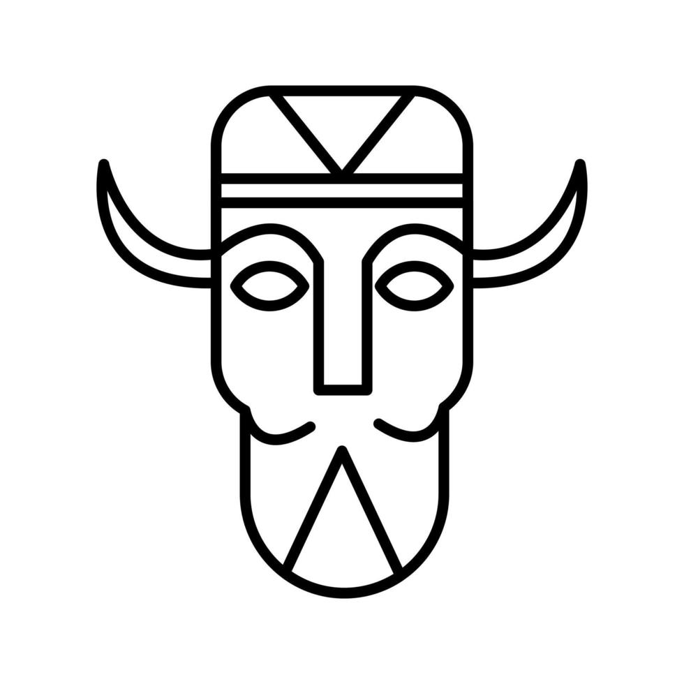 Vektorsymbol für afrikanische Maske vektor