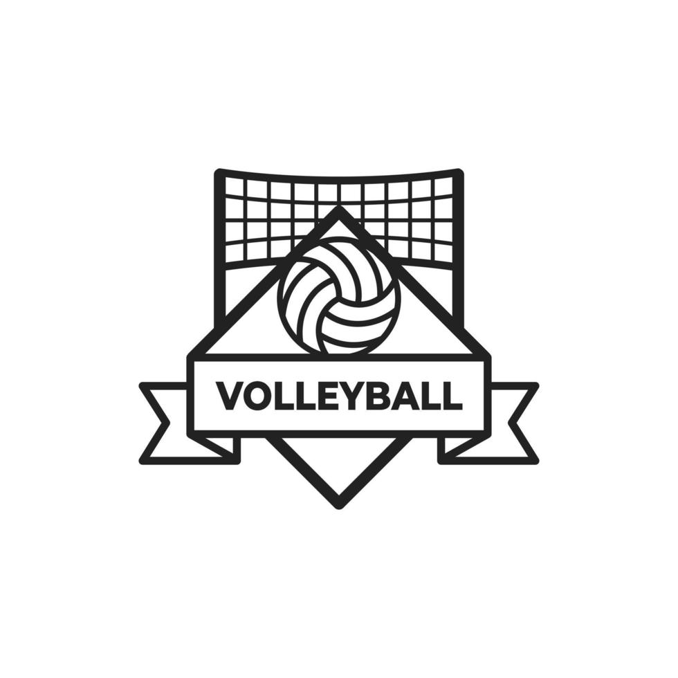 Volleyball-Sport-Logo-Design-Vorlage vektor