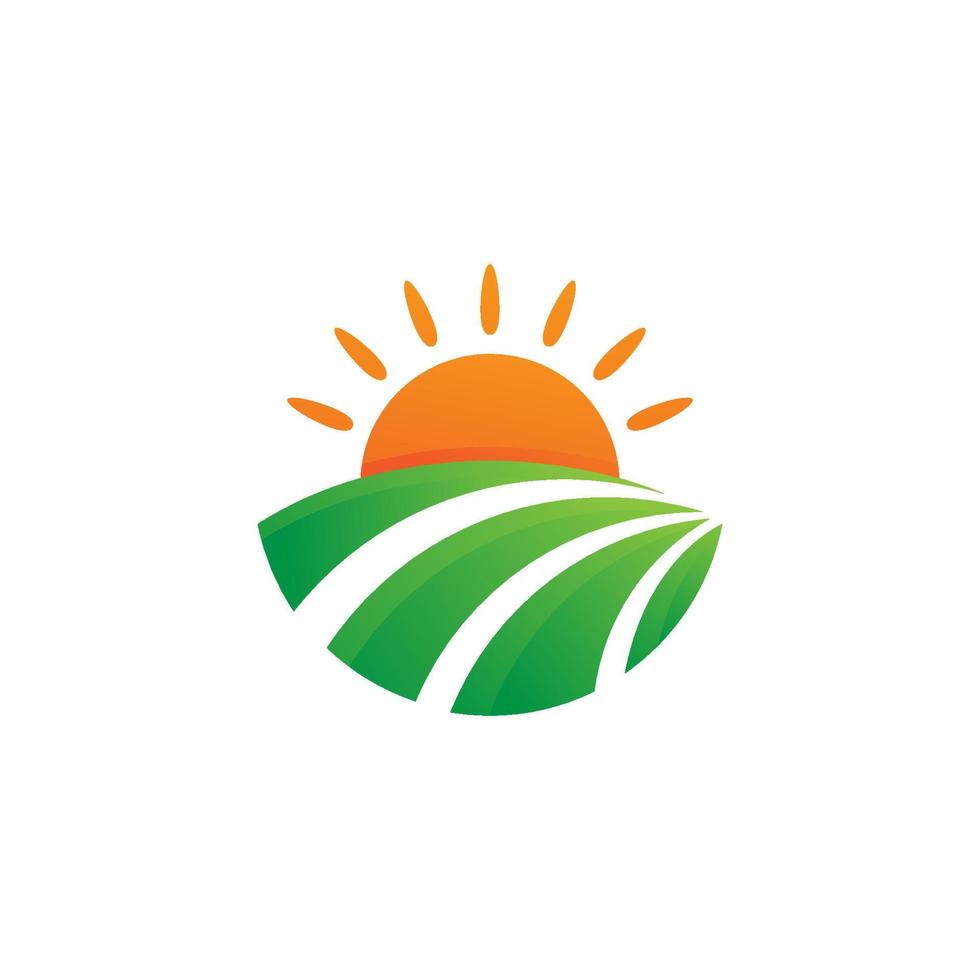 Sonnenfarm-Logo-Vektor-Icon-Design-Illustration vektor