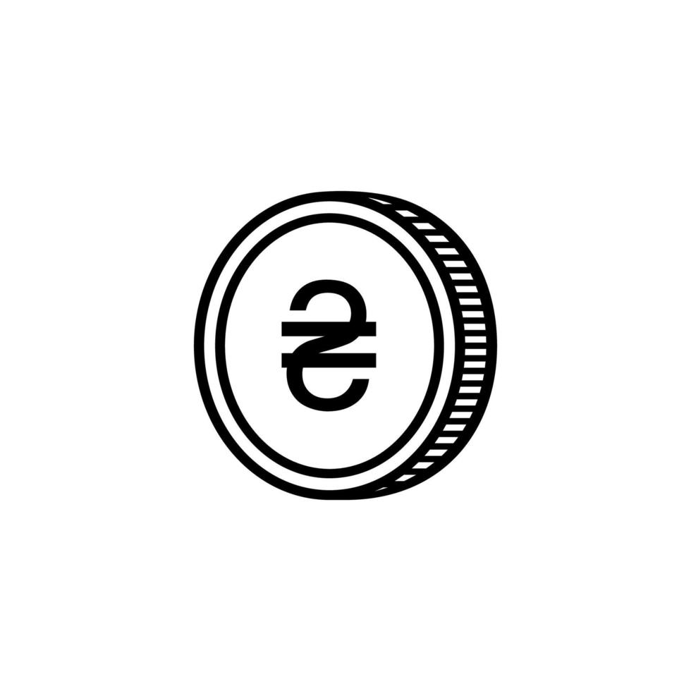 ukraina valuta ikon symbol, ukrainska hryvnia, uah tecken. vektor illustration