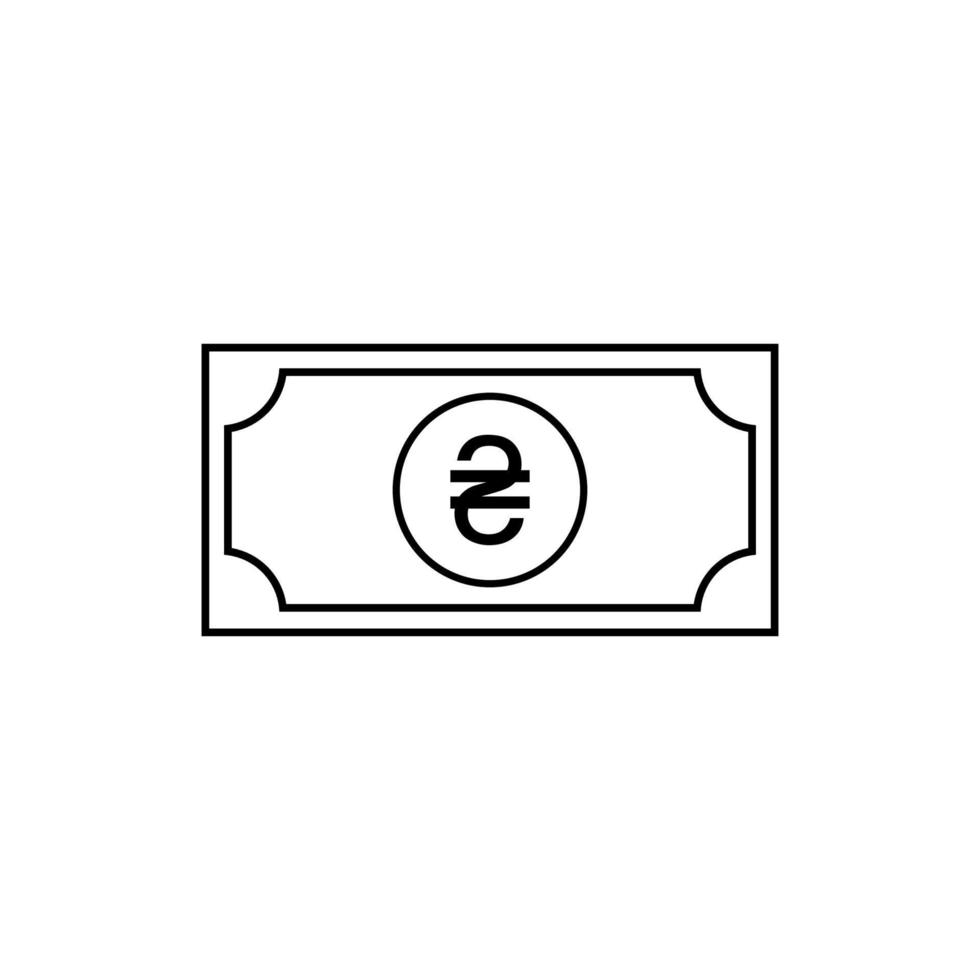 ukraina valuta ikon symbol, ukrainska hryvnia, uah tecken. vektor illustration