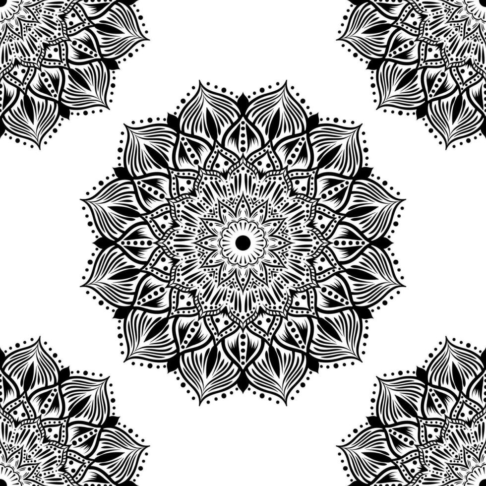 mandala sömlös mönster vektor design