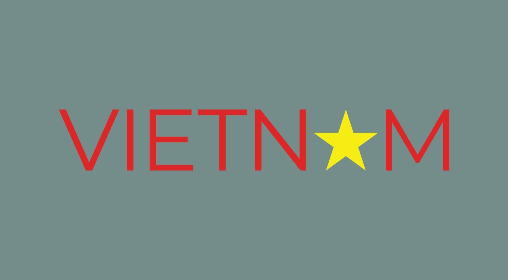 typografi design av vietnam vektor