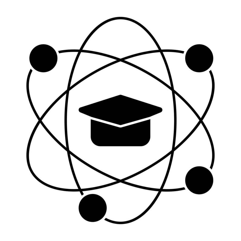 perfekte Designikone der naturwissenschaftlichen Bildung vektor