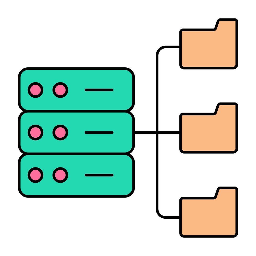 Premium-Download-Symbol des Servernetzwerks vektor