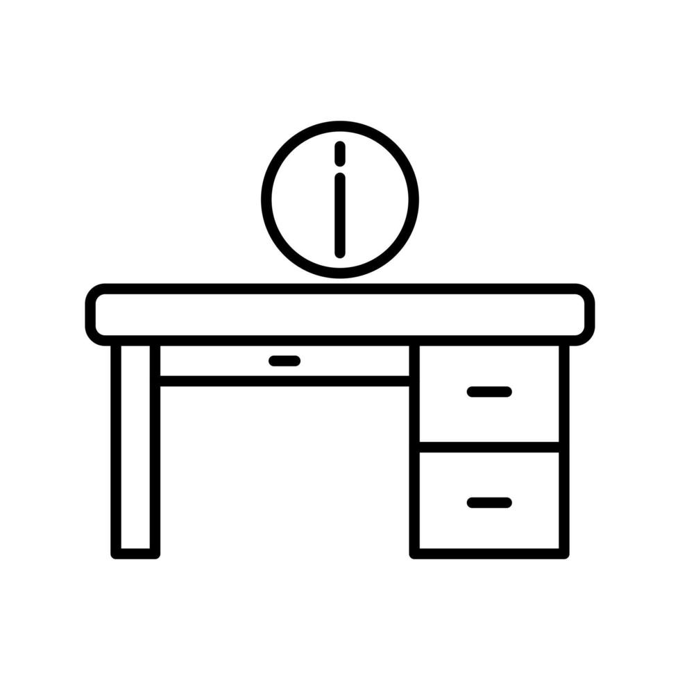 information skrivbord vektor ikon