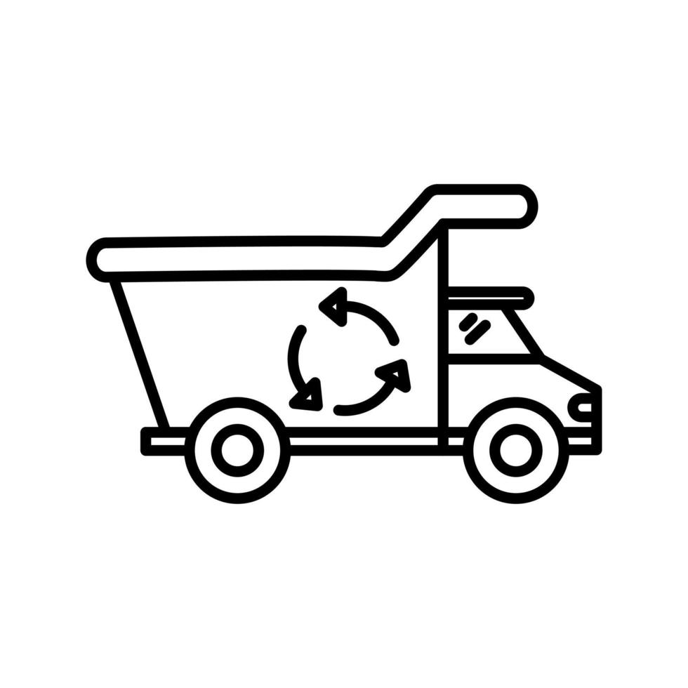 Recycling-LKW-Vektorsymbol vektor