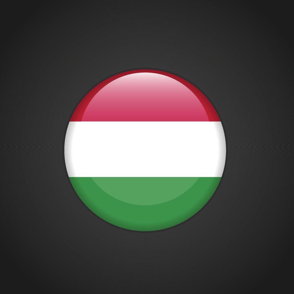 Ungarn-Flaggen-Kreis-Schaltfläche vektor