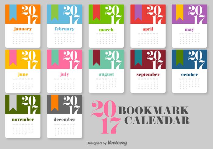 Kalender 2017 Vector Template