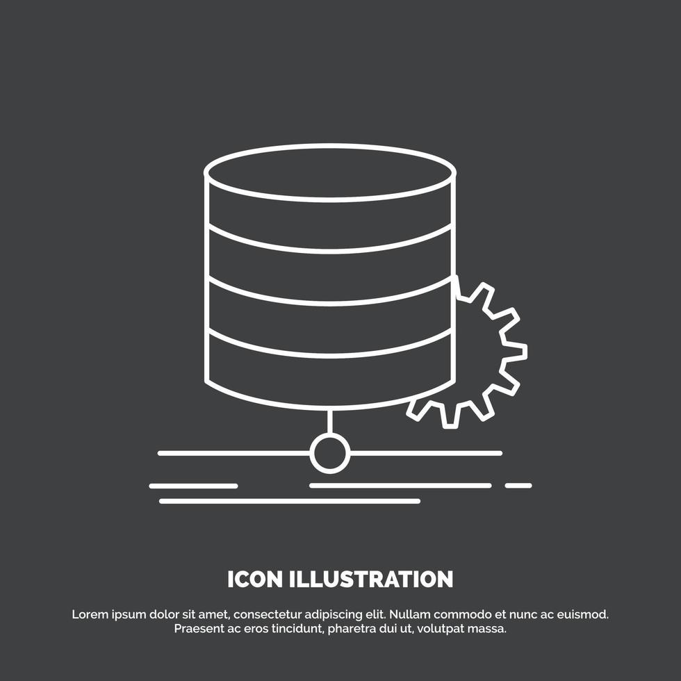 Algorithmus. Diagramm. Daten. Diagramm. Flow-Symbol. Linienvektorsymbol für ui und ux. Website oder mobile Anwendung vektor