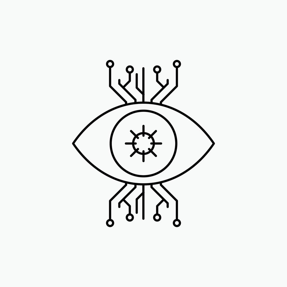 Infrastruktur. Überwachung. Überwachung. Vision. Symbol für die Augenlinie. vektor isolierte illustration