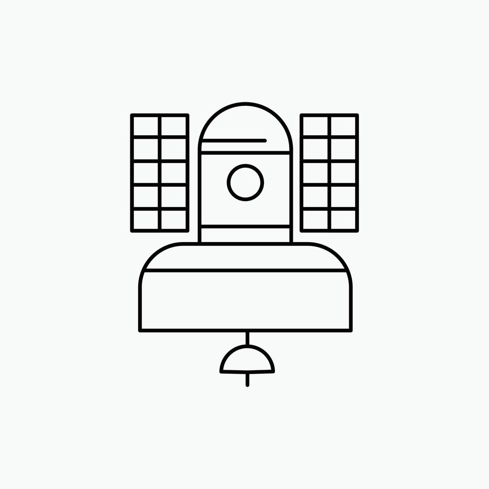 Satellit. Übertragung. Rundfunk. Kommunikation. Symbol für die Telekommunikationsleitung. vektor isolierte illustration