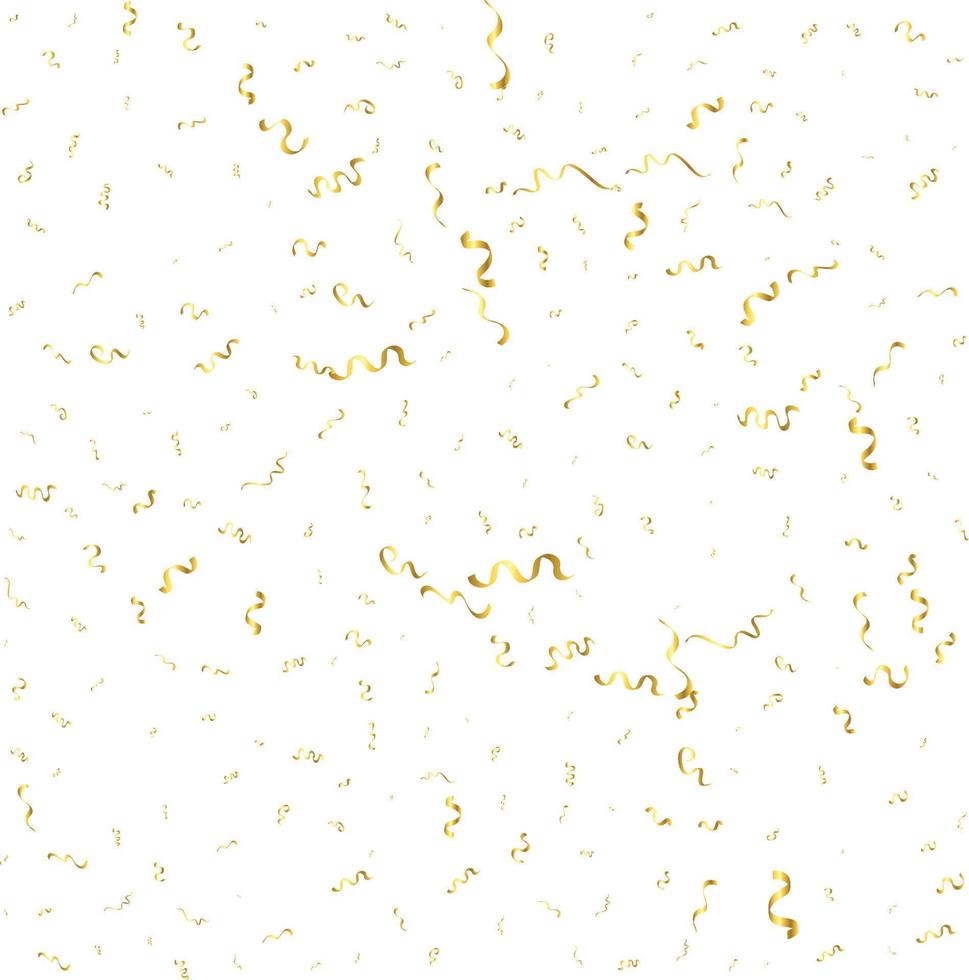 Goldkonfetti lokalisiert auf weißem Hintergrund. Vektorillustration feiern vektor