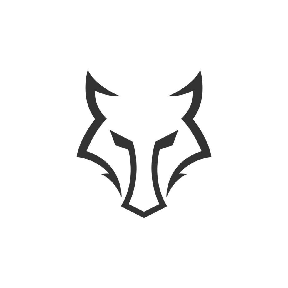 Wolfskopf Vorlage Vektor-Illustration vektor