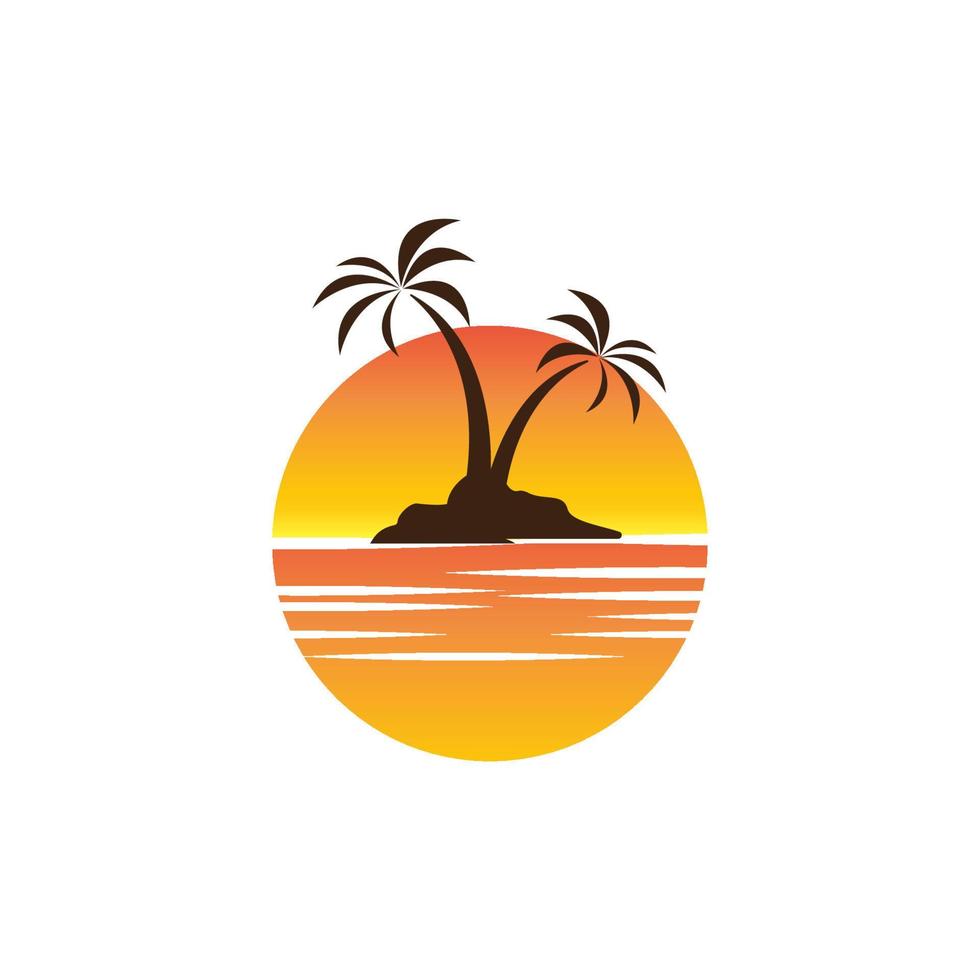 Sommer Strand Vektor Icon Design Illustration