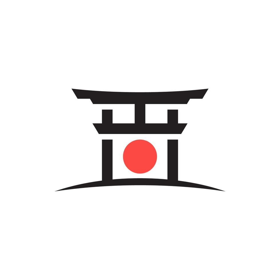 gate japan vektor ikon design illustration
