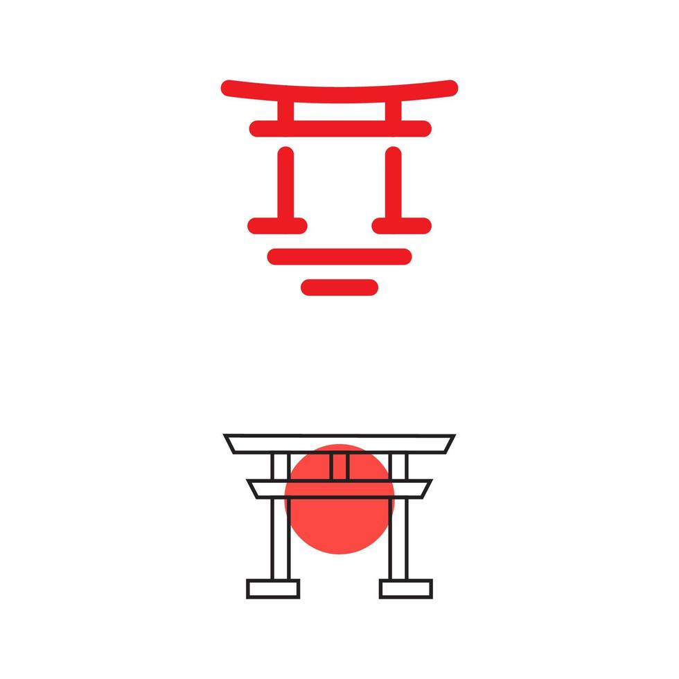 Tor Japan Vektor Icon Design Illustration