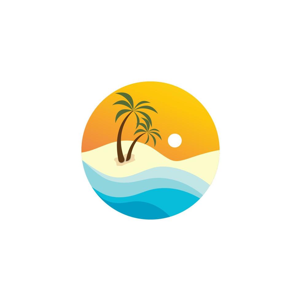 Sommer Strand Vektor Icon Design Illustration