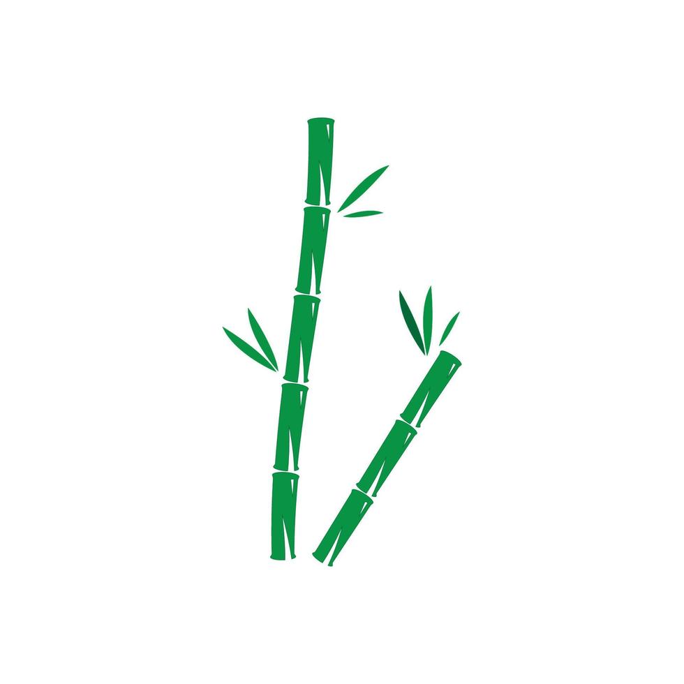 Bambus mit grünem Blatt vektor