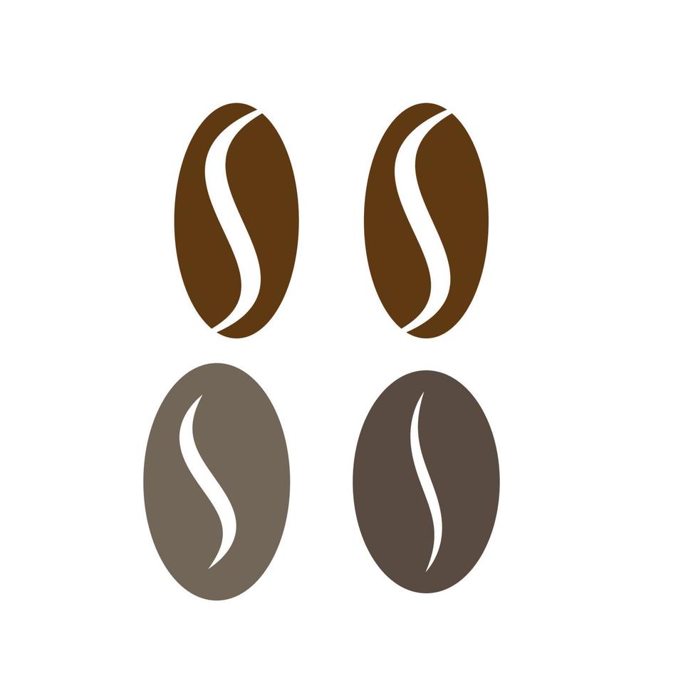 kaffebönor logotyp vektor