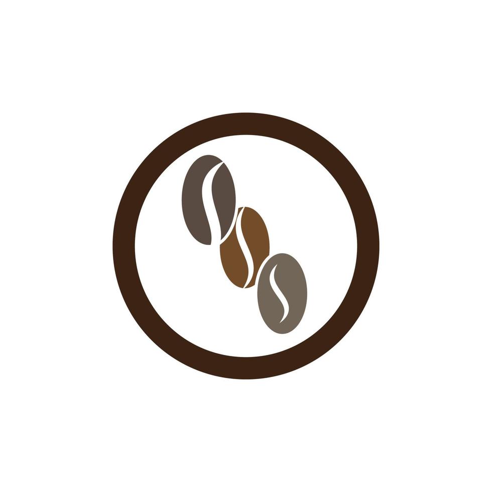 Kaffeebohnen-Logo vektor