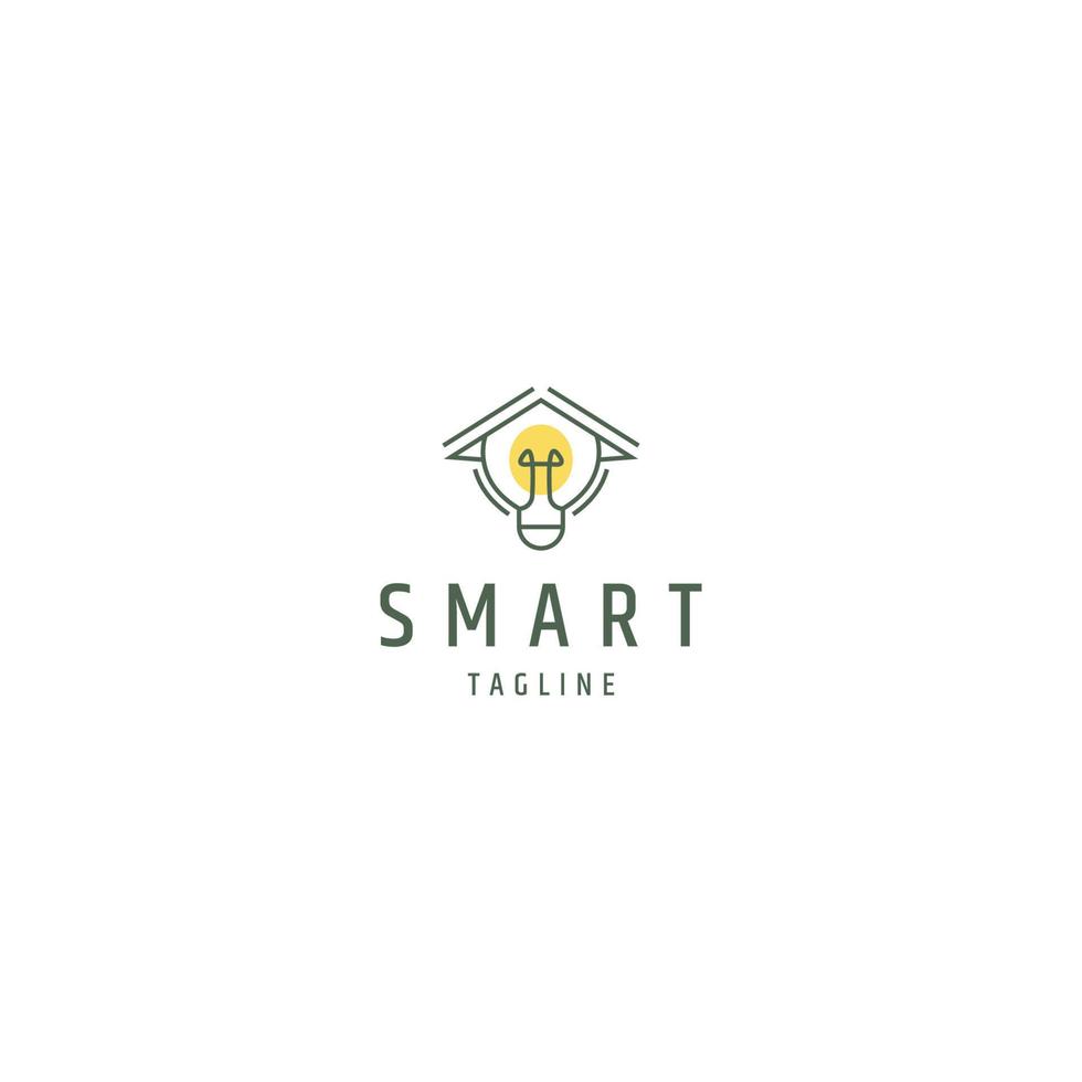 Home Bulb Smart Line Logo Symbol Designvorlage vektor