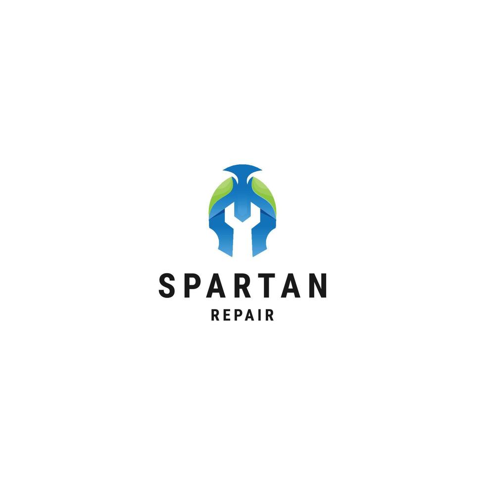 spartansk reparera logotyp design mall platt vektor