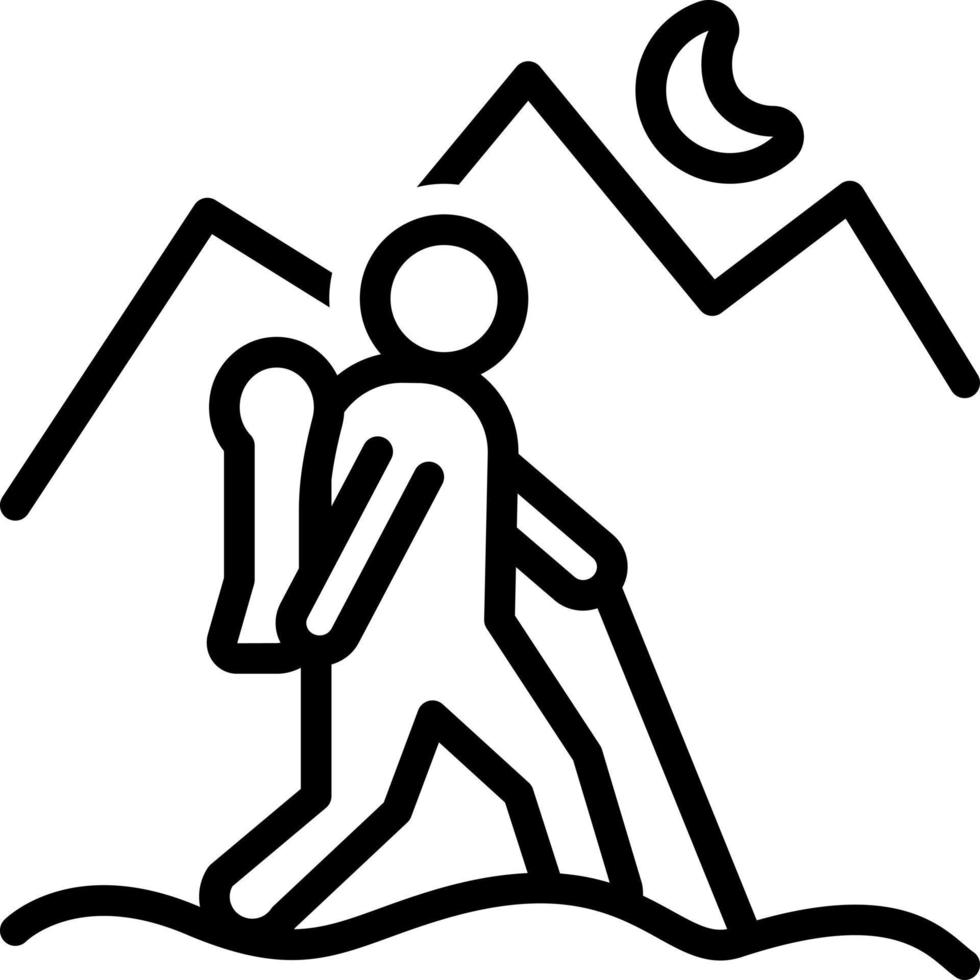 Liniensymbol für Wandern vektor