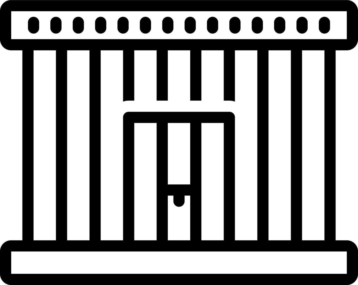Zeilensymbol für Gefängnis vektor