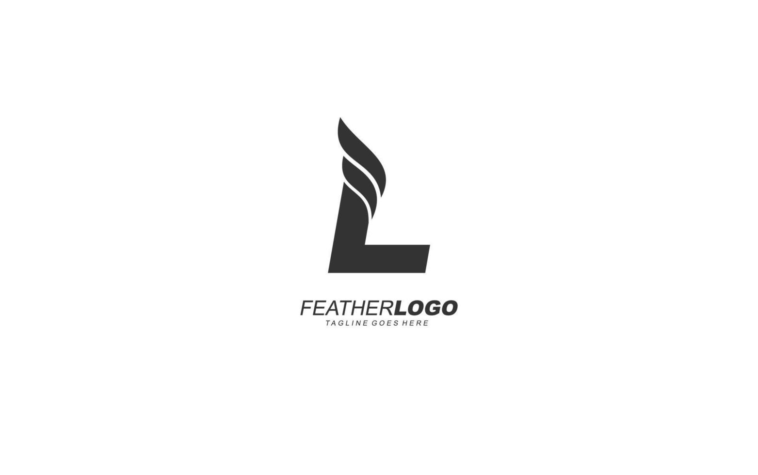 l logotyp vinge för identitet. fjäder mall vektor illustration för din varumärke.