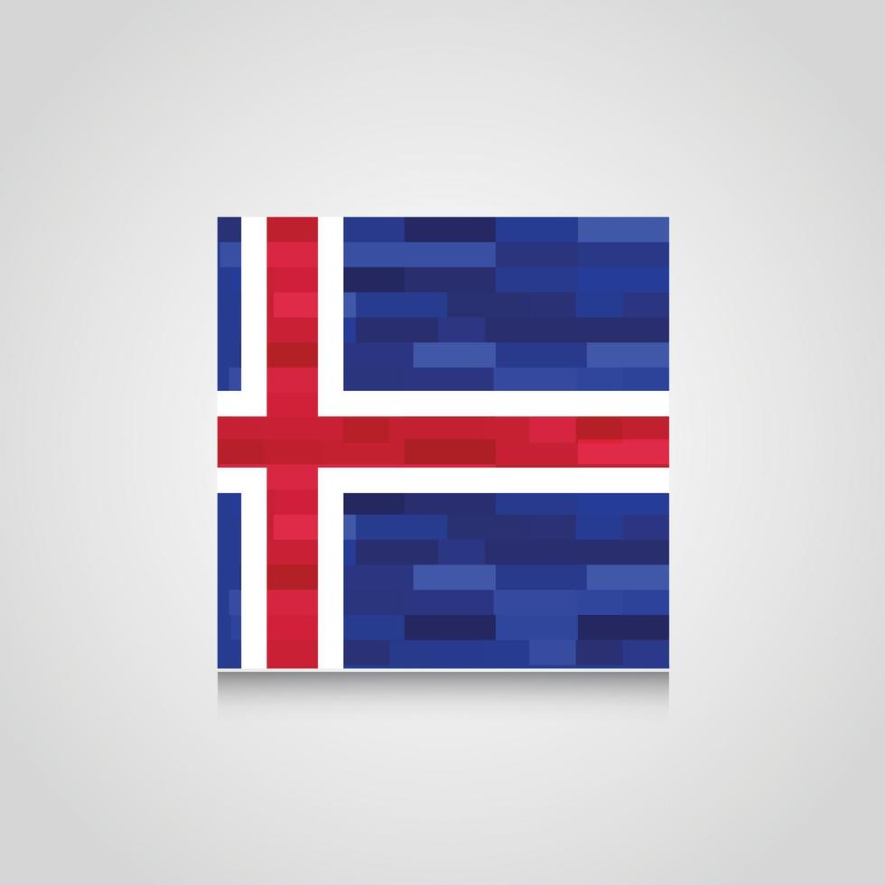 Island abstrakter Flaggenhintergrund vektor