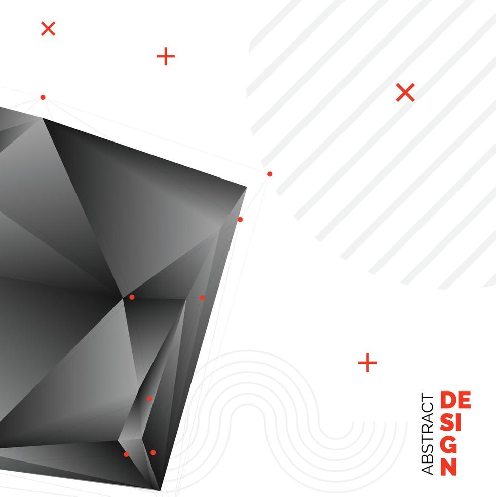 schwarzes Papier Origami polygonale Form Vektorhintergrund. abstrakte geometrische Illustration mit Platz für Text vektor