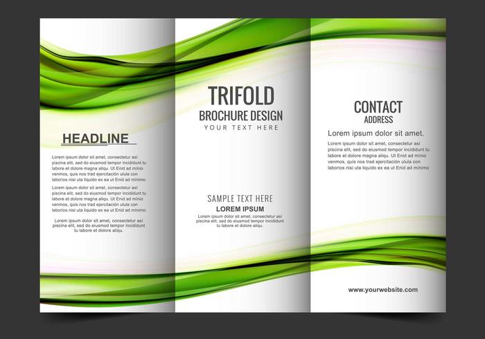 Gratis Vector Tri Fold Broschyr