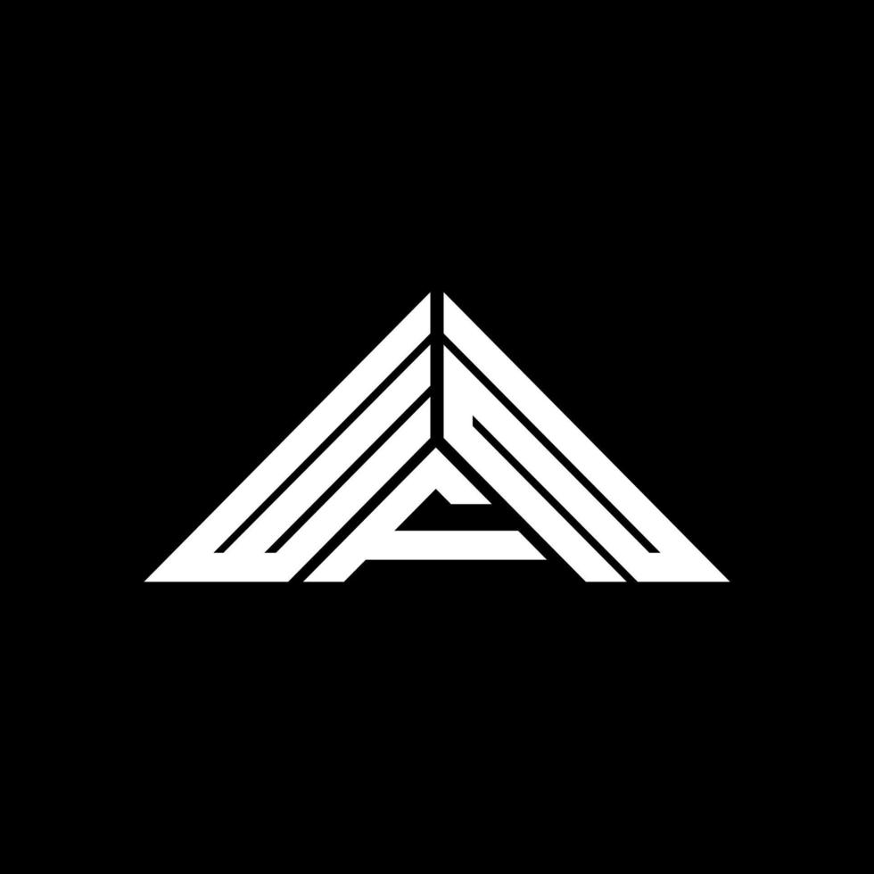 wfn Brief Logo kreatives Design mit Vektorgrafik, wfn einfaches und modernes Logo in Dreiecksform. vektor