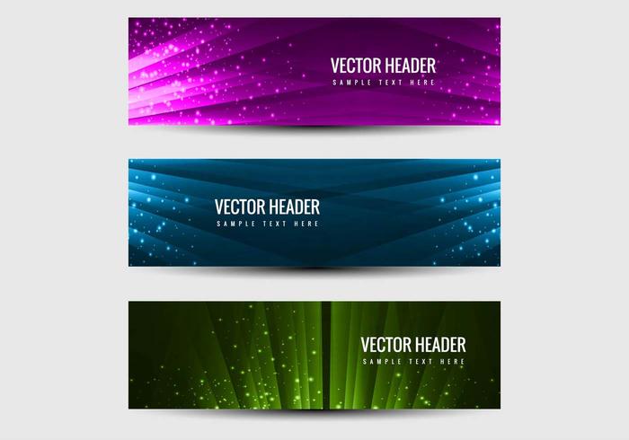 Free vector headers vektor gesetzt