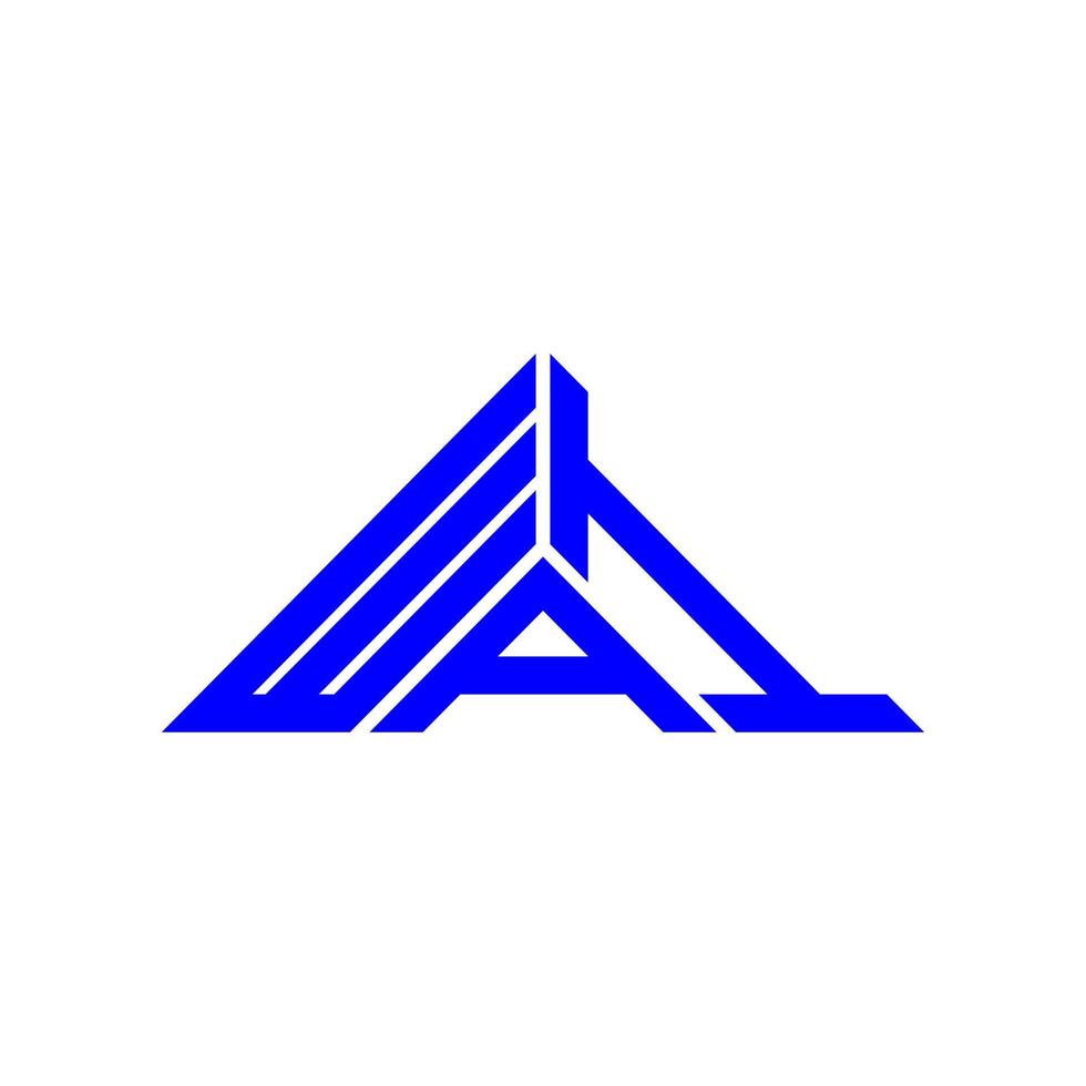 wai brev logotyp kreativ design med vektor grafisk, wai enkel och modern logotyp i triangel form.