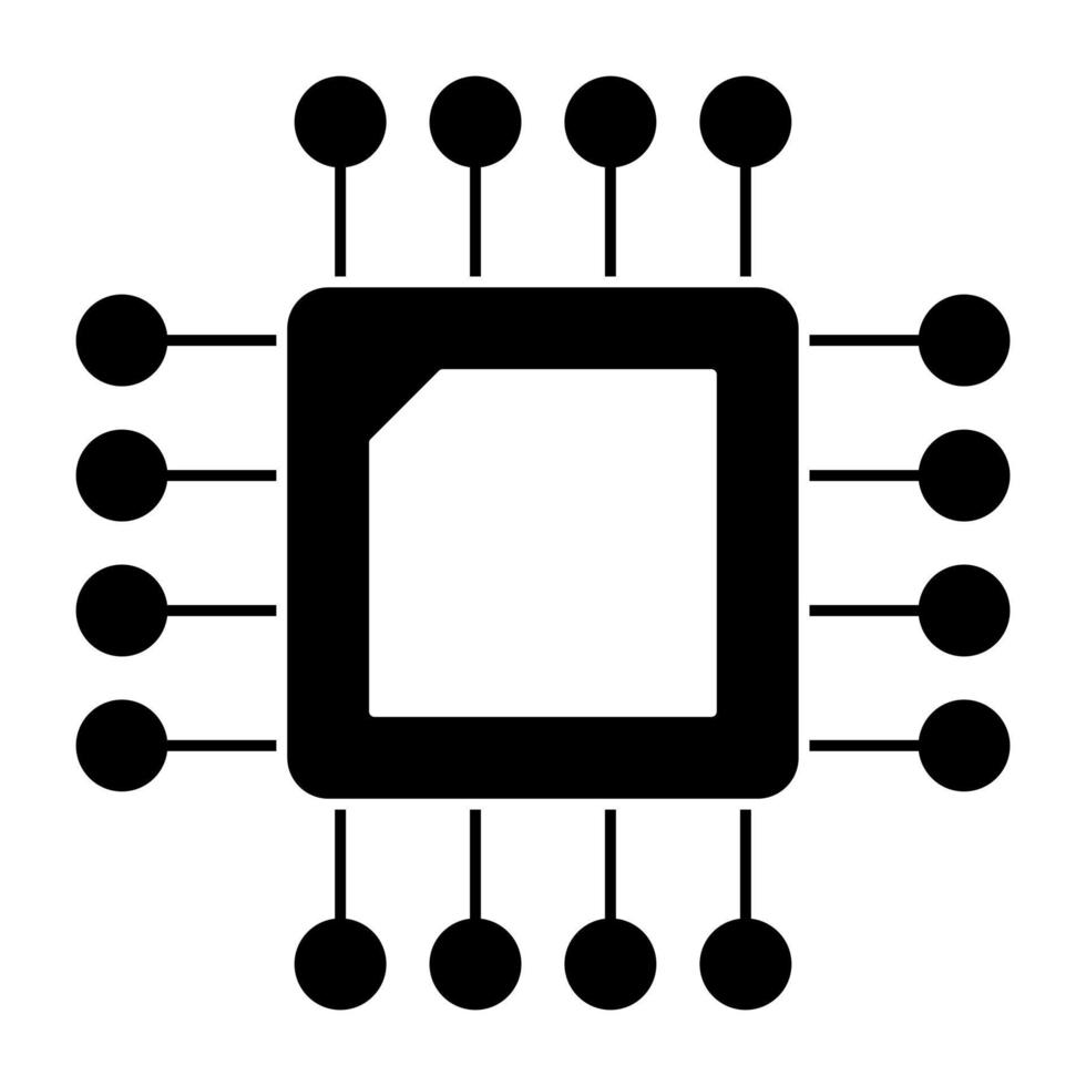 ein perfekter Designvektor des Mikrochips vektor