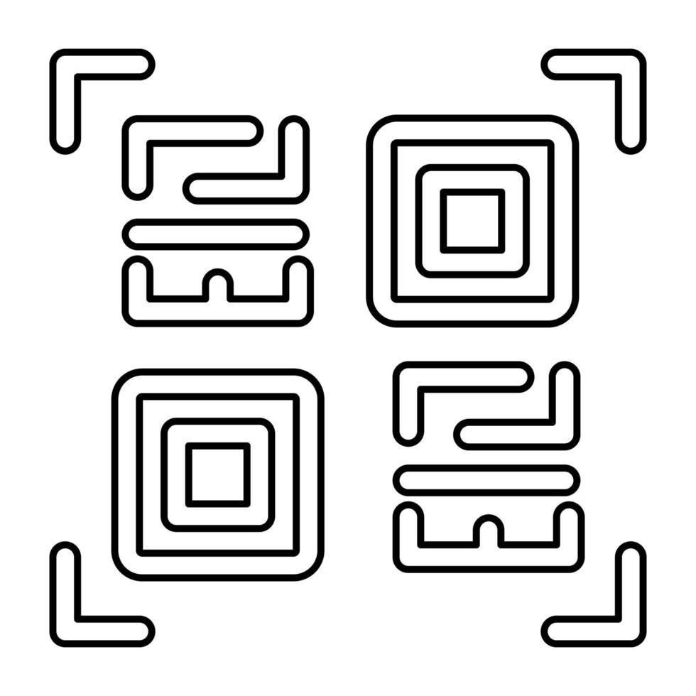 ein editierbares Design-Icon von QR-Code vektor