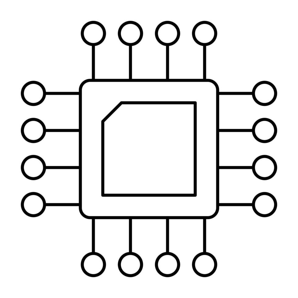 ein perfekter Designvektor des Mikrochips vektor